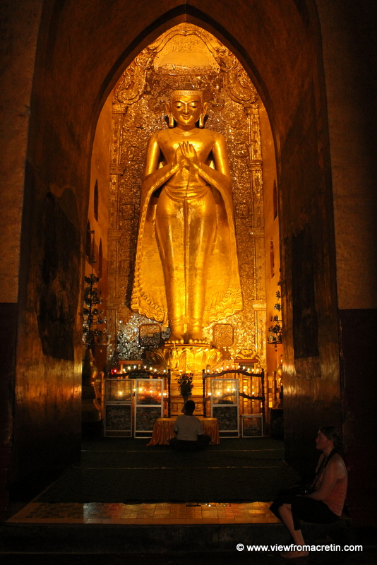 Taking respite from the heat in Bagan.